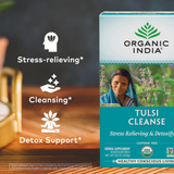 Organic India, Tulsi Cleanse Tea, Caffeine-Free, 18 Infusion Bags, 1.02 Oz