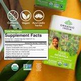 Organic India, Tea, Tulsi Moringa, Caffeine Free, 18 Infusion Bags, 1.27 Oz