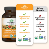 Organic India, Ashwagandha, 800 Mg, 180 Vegetarian Caps