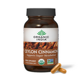 Organic India, Ceylon Cinnamon, 650 Mg, 90 Vegetarian Caps