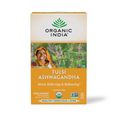 Organic India, Tulsi Tea, Ashwagandha, Caffeine Free, 18 Infusion Bags, 1.27 Oz