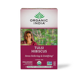 Organic India, Tulsi Hibiscus Tea, Caffeine-Free, 18 Infusion Bags, 1.27 Oz