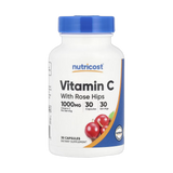 Nutricost, Vitamin C With Rose Hips, 30 Capsules
