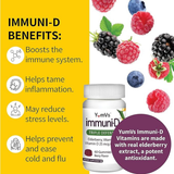 YumVs, Immuni-D, Triple Defense, Berry Flavor, 60 Gummies