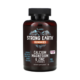 YumVs, Strong Earth Gummies, Calcium, Magnesium & Zinc + Vitamin D, Raspberry, 90 Gummies
