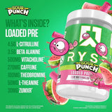 RYSE, Loaded Pre-Workout, Sour Punch Watermelon, 15.3 oz, 435 g