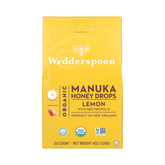 Wedderspoon, Organic Manuka Honey Drops, Lemon With Bee Propolis, 20 Count, 4 oz, 120 g