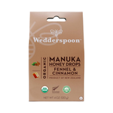 Wedderspoon, Organic Manuka Honey Drops, Fennel & Cinnamon, 4 oz, 120 g