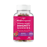 Wedderspoon, Manuka Honey Immunity Gummies Berry, 90 Chewables