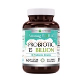 Amazing Flora, Probiotic 15 Billion, 10 Strains, 60 Veggie Capsules