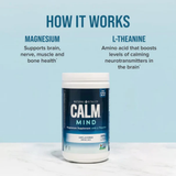 Natural Vitality, CALM Mind, Magnesium Citrate with L-Theanine Drink Mix, Unflavored, 6 oz, 170 g