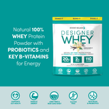 Designer Wellness, Designer Whey, Natural 100% Whey Protein Powder, French Vanilla, 908 g
