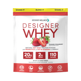 Designer Wellness, Designer Whey, Natural 100% Whey Protein Powder, Summer Strawberry, 2 lb, 908 g