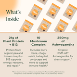 Om Mushrooms, Master Blend, Plant Protein, Creamy Chocolate, 10 Packets , 34 g Each