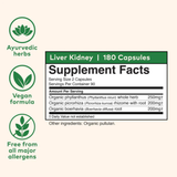 Organic India, Liver Kidney, 180 Veg Caps