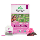 Organic India, Assam Black Tea, Tulsi Sweet Rose, 18 Infusion Bags, 1.27 Oz