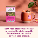 Organic India, Assam Black Tea, Tulsi Sweet Rose, 18 Infusion Bags, 1.27 Oz