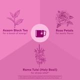 Organic India, Assam Black Tea, Tulsi Sweet Rose, 18 Infusion Bags, 1.27 Oz