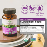 Organic India, Joy Elevates Mood, 90 Vegetarian Caps