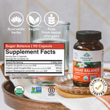 Organic India, Sugar Balance, Healthy Glucose Metabolism, 90 Veg Caps