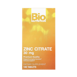 Bio Nutrition, Zinc Citrate, 30 Mg, 100 Tablets