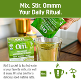 Om Mushrooms, Superfood Mushroom Blend, Matcha Latte, 10 Packets, 0.28 oz, 8 g Each