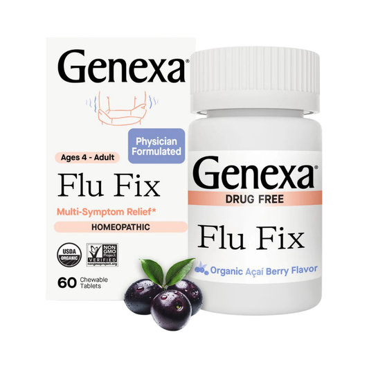 Genexa, Flu Fix, Ages 4- Adult, 60 Chewable Tablets