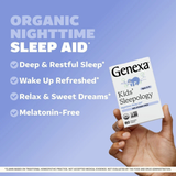 Genexa, Kids' Sleepology, Organic Nighttime Sleep Aid, Ages 3-11, Vanilla Lavender, 60 Chewable Tablets