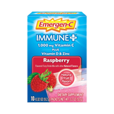 Emergen-C, Immune+ Vitamin C Powder, Raspberry Flavor, 1000 Mg, 10 Count