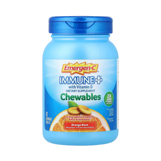 Emergen-C, Immune Plus® With Vitamin D, Orange Blast, 42 Chewable Tablets
