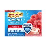 Emergen-C, Immune+ Vitamin C + Vitamin D & Zinc, Raspberry, 30 Packets, 0.31 Oz