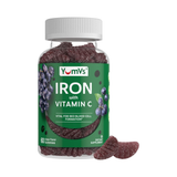 YumVs, Iron with Vitamin C, Grape Flavor, 60 Gummies