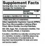 Olympian Labs, Acetyl L- Carnitine, 500 Mg, 60 Capsules