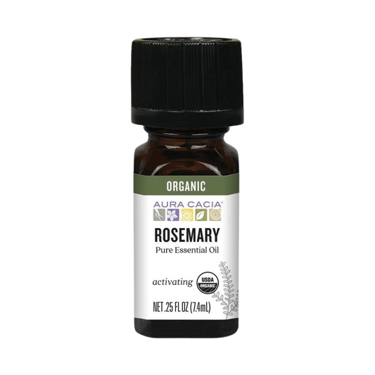 Aura Cacia, Organic Rosemary, Essential Oil, 0.25 Oz