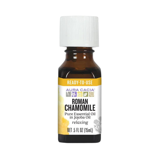 Aura Cacia, Essential Oil In Jojoba Oil, Roman Chamomile, 0.5 Oz