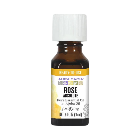 Aura Cacia, Essential Oil In Jojoba Oil, Rose Absolute, 0.5 Oz