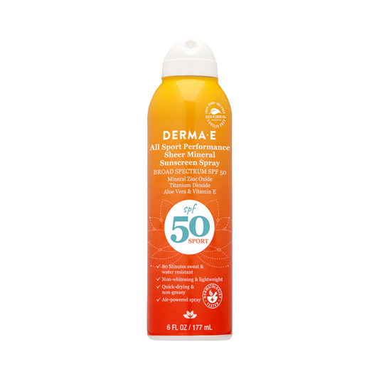 Derma E, All Sport Performance Sheer Mineral Sunscreen Spray, 6 Fl Oz