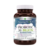 Amazing Flora, Probiotic 30 Billion 10 Probiotic Strains, 60 Vegetarian Capsules