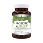 Amazing Flora, Probiotic 50 Billion 10 Probiotic Strains, 60 Vegetarian Capsules