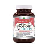 Amazing Flora, Women's Probiotic 50 Billion 10 Probiotic Strains, 60 Vegetarian Capsules
