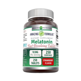 Amazing Formulas, Melatonin Quick Dissolve, Strawberry Flavor, 10 Mg, 250Tablets