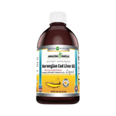Amazing Omega, Norwegian Cod Liver Oil, Fresh Orange, 16 Oz