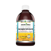 Amazing Omega, Norwegian Cod Liver Oil, Fresh Lemon, 16 Oz