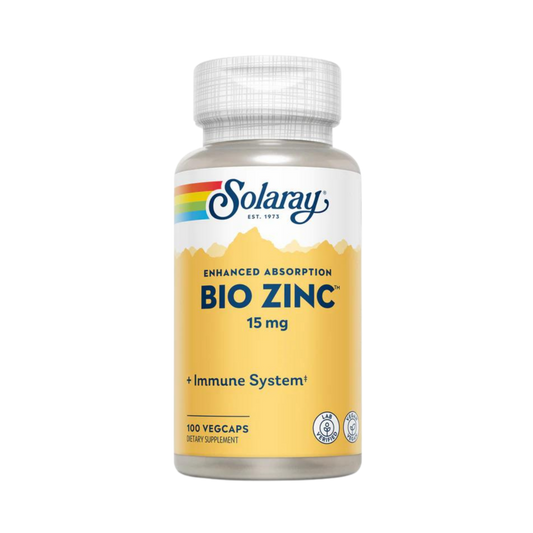 Solaray, Bio Zinc, 15 Mg, 100 Capsules