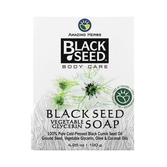 Amazing Herbs, Black Seed, Body Care, Vegetable Glycerin Bar Soap, 4.25 Oz