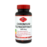Olympian Labs, Chromium Polynicotinate with ChromeMate, 200 Mcg, 100 Capsules