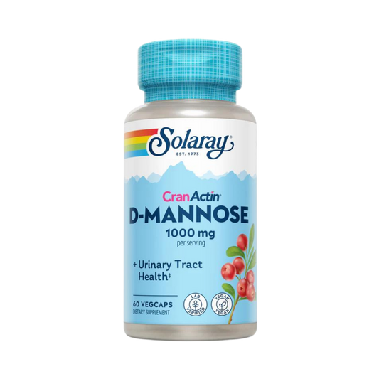 Solaray, D-Mannose With CranActin, 1000 Mg, 60 Capsules