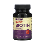Deva, Vegan Biotin, 6,000 mcg, 90 Tablets