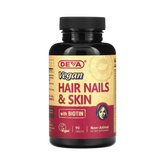 Deva, Vegan Hair Nails & Skin with Biotin, 90 Tablets