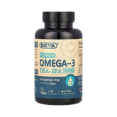 Deva, Vegan Omega-3, DHA-EPA, 300 Mg, 90 Softgels